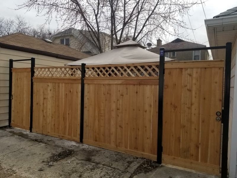 Steel Post Wood Fence Options-wood fence contractors