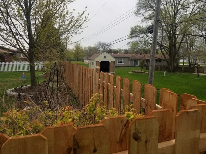 wooden garden fence