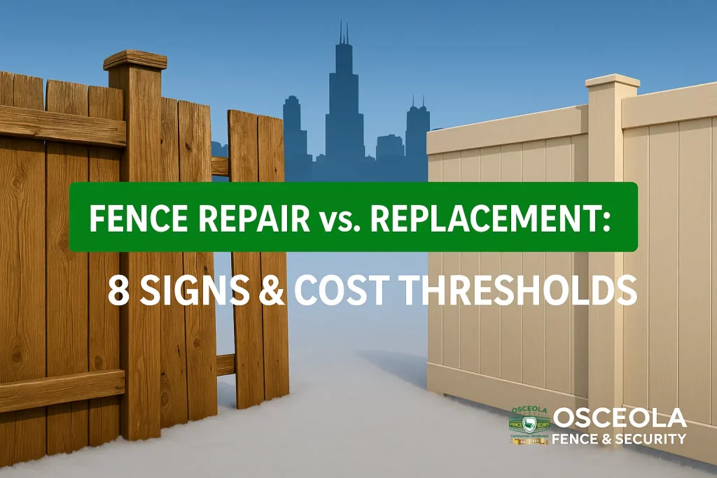 Fence Repair vs Replacement-Osceola Fence & Security