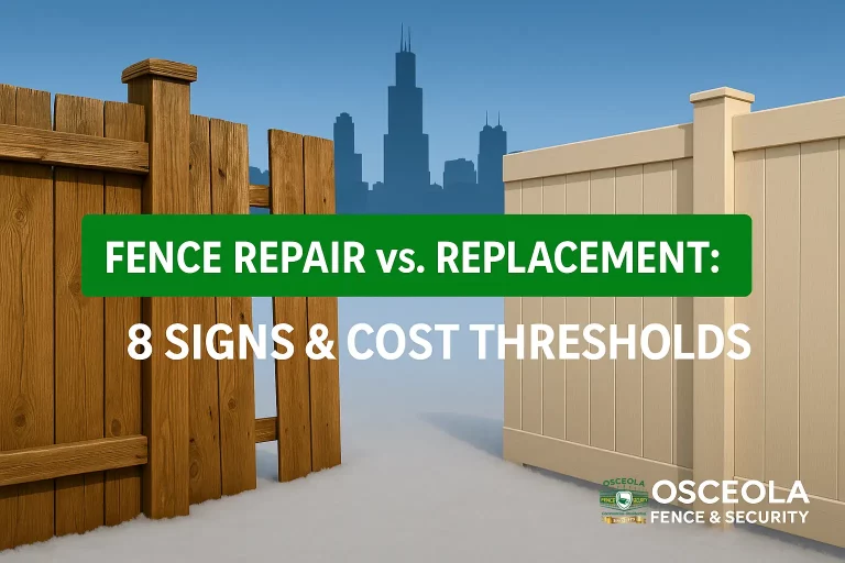 Fence Repair vs Replacement-Osceola Fence & Security