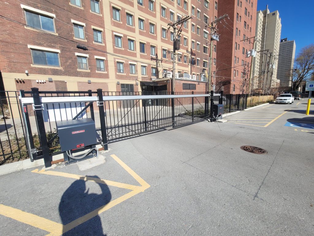Automatic Security Gate in Chicago - Enclosure track