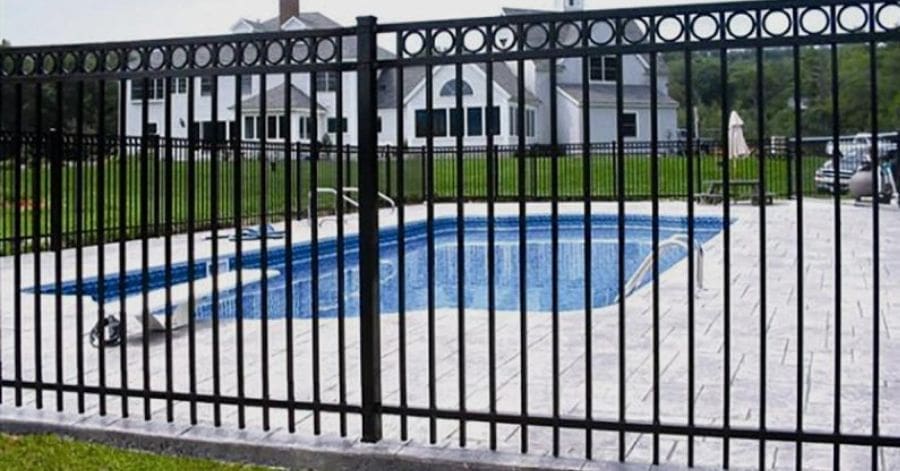 Wrought iron pool fence for Chicago residential property