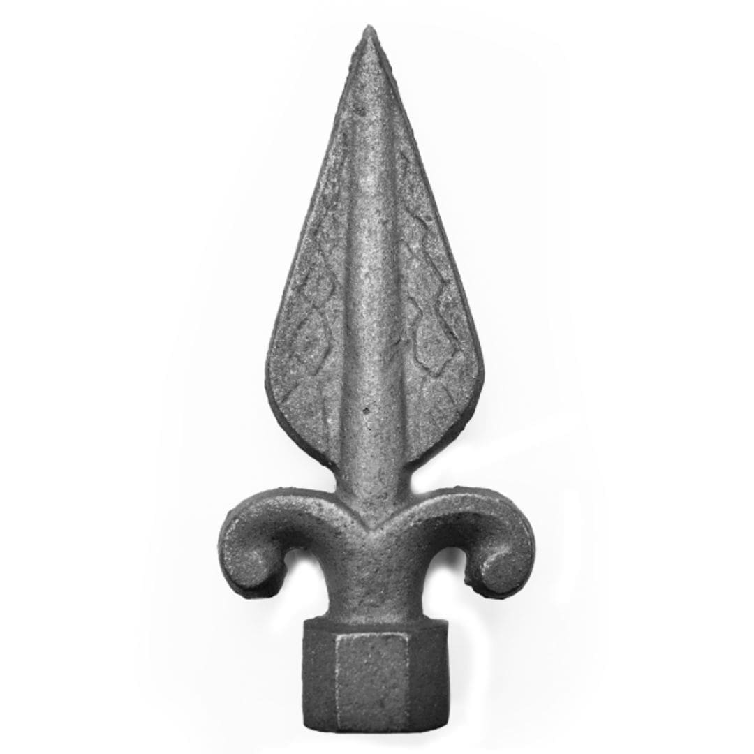 Ornamental detailing options for a steel fence panel