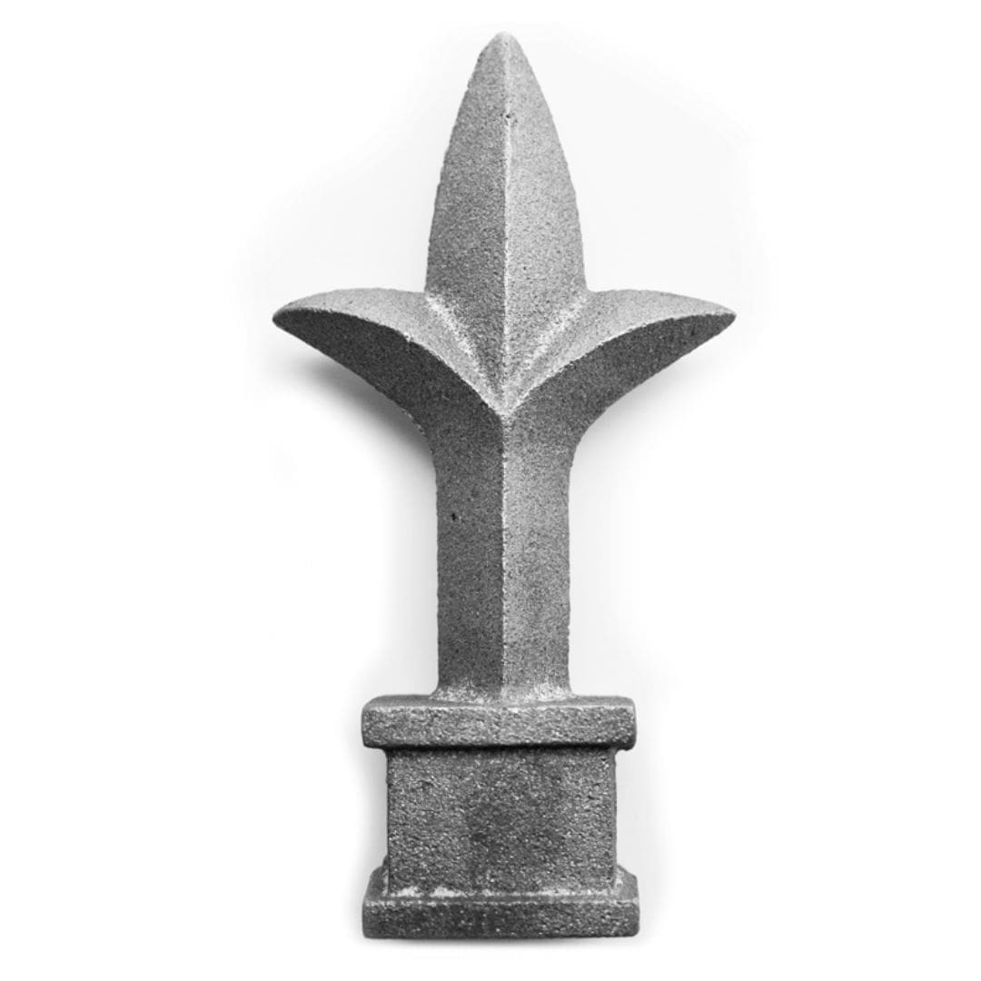 Decorative picket accents for a steel fence
