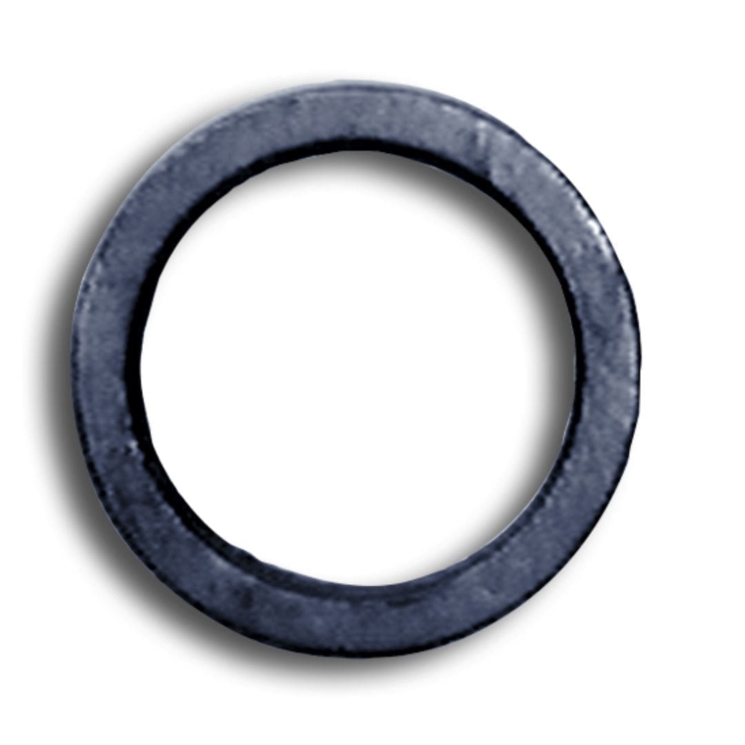 Ornamental ring accents for a steel fence
