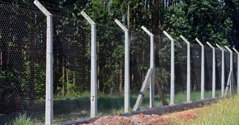strong security metal fence affair
