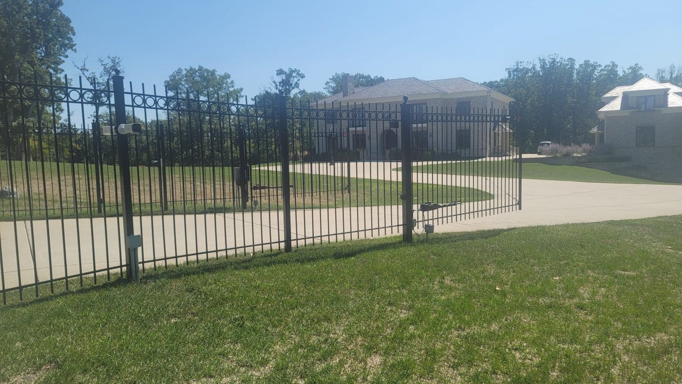 Decorative residential iron fence installed in Chicago