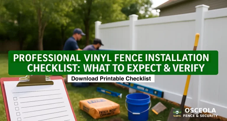 Professional Vinyl Fence Installation Checklist Updated 2025