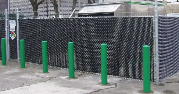 Commercial iron security bollards installed in Chicago