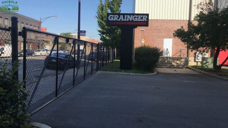Automatic sliding security gate installation in Chicago