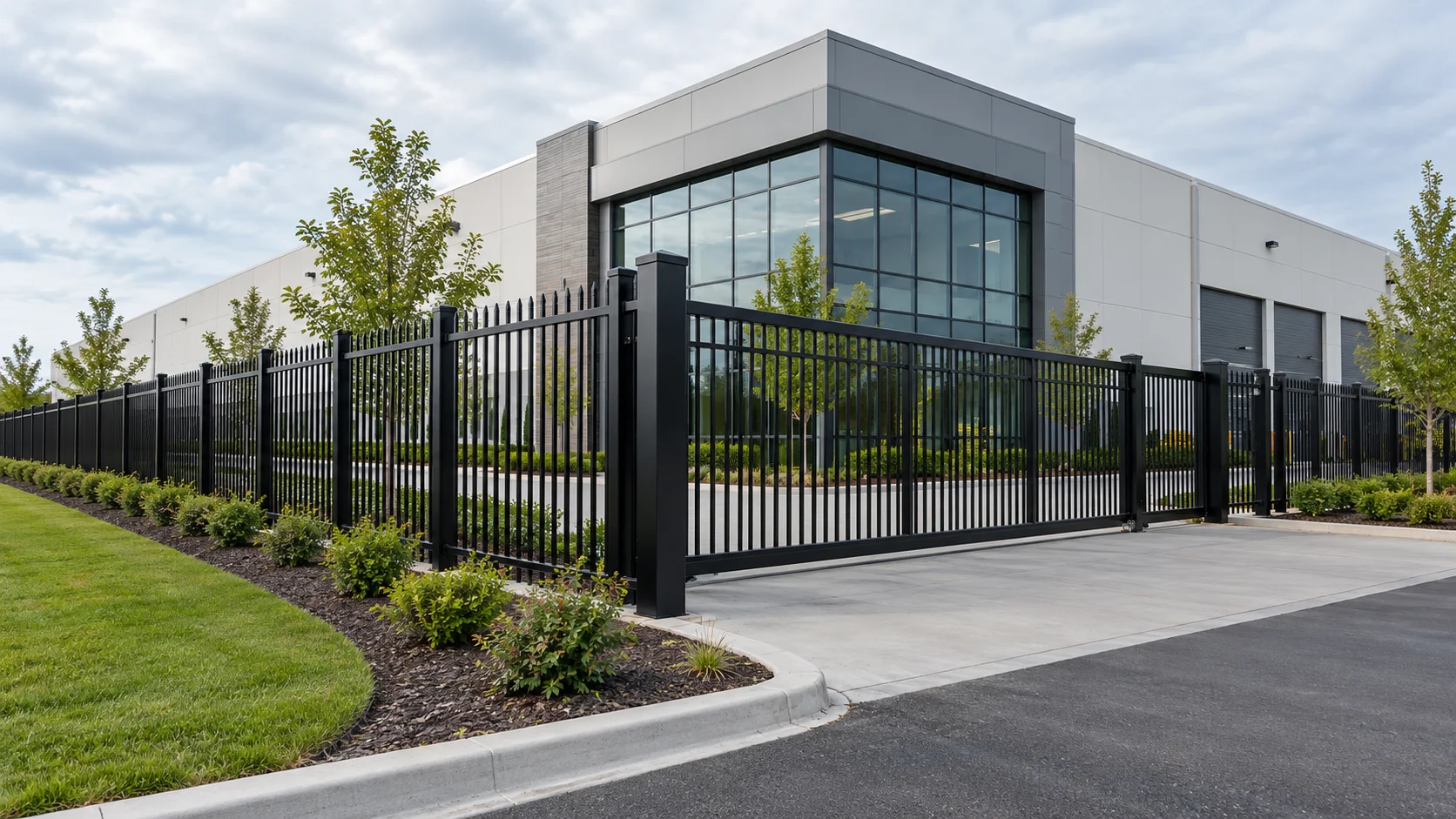 Commercial and industrial fencing in Riverwoods IL for storefronts, parking areas and loading yards