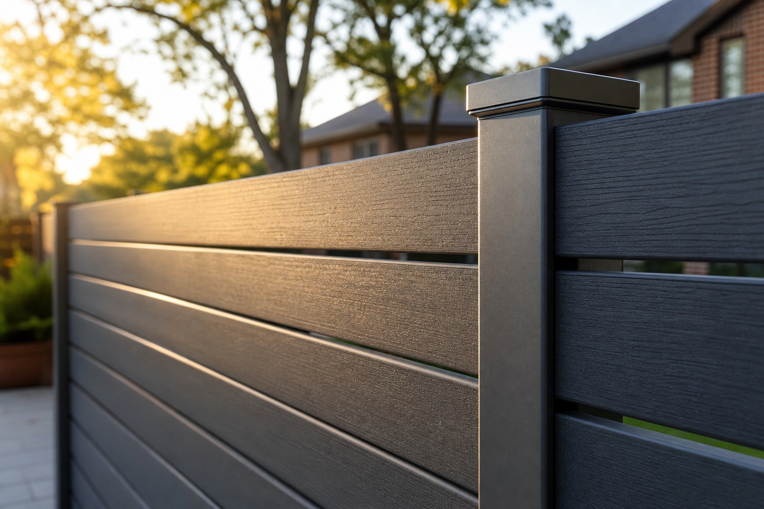 Composite fence installation in La Grange, IL