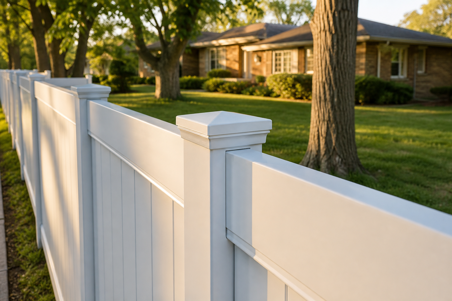 Vinyl Fences installed at a Park Ridge, IL property
