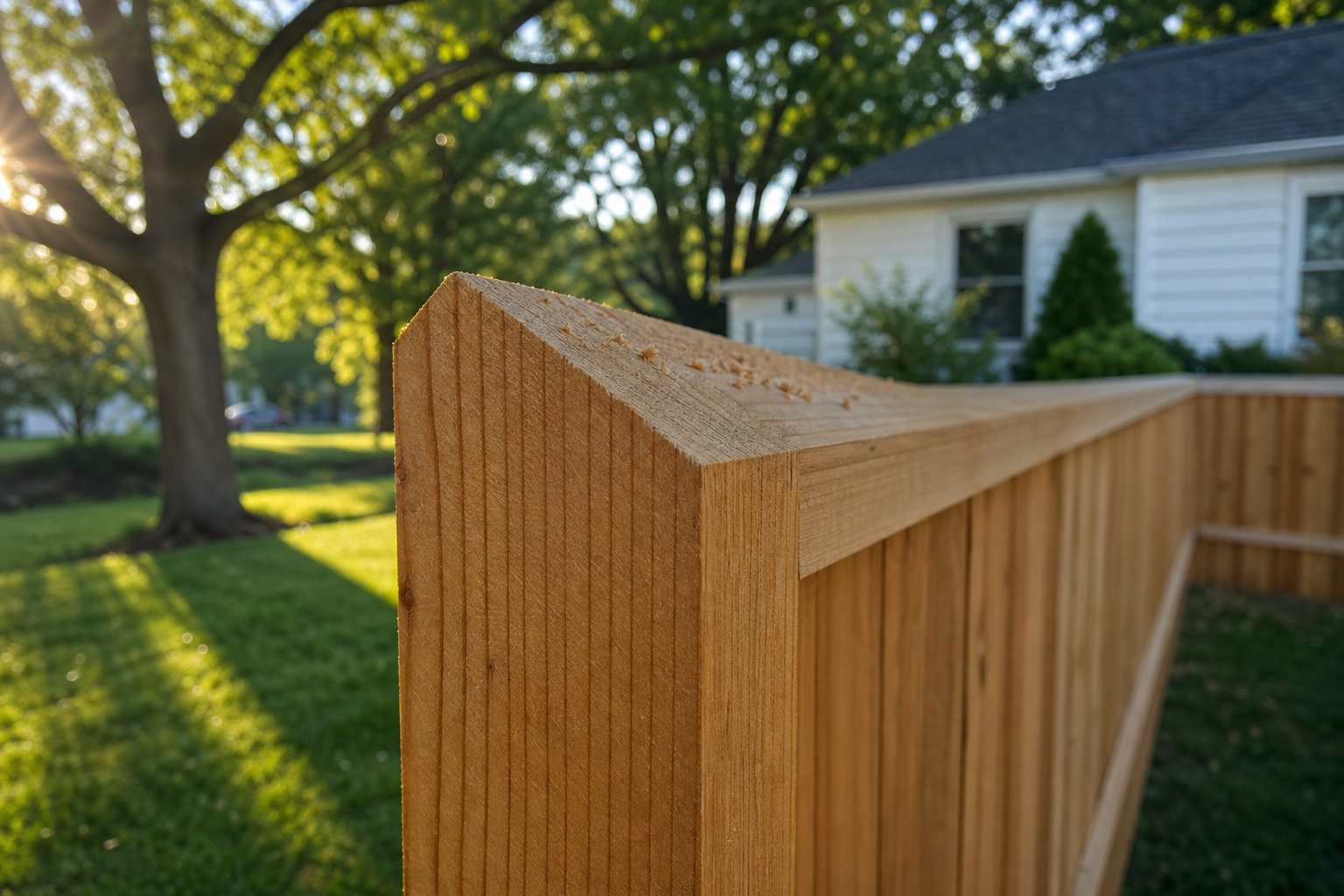 Wood Fences built at a Park Ridge, IL property