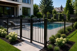 Aluminum Fence Around Residential Pool