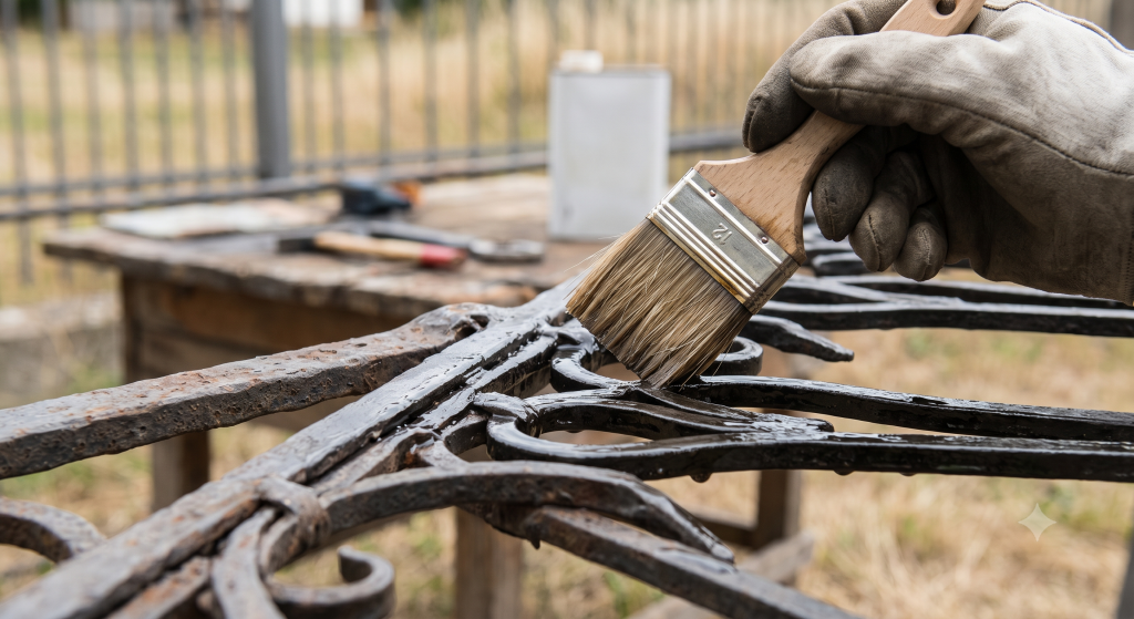 Best oil coating for iron rust protection metal fence maintenance