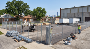 Chain link fence Chicago contractor installation durable security fencing