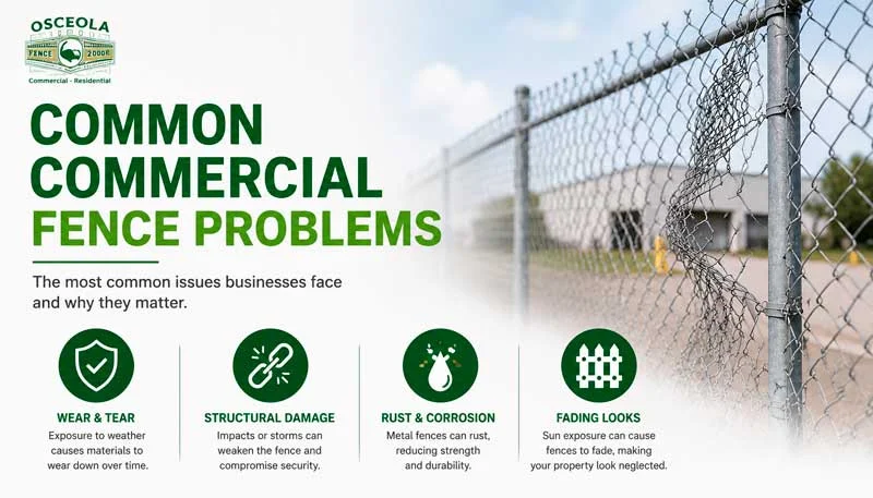 common commercial-fence problems