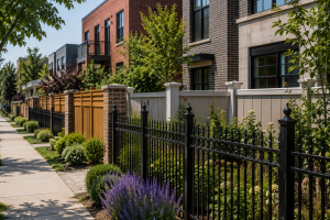 Decorative fencing guide modern fence designs residential and commercial ornamental fencing Chicago style iron and wood fences
