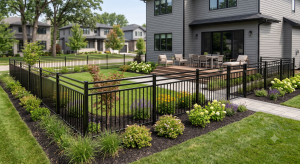Durable aluminum fence Chicago residential stylish secure installation