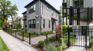 Durable aluminum fencing Chicago residential modern fence installation