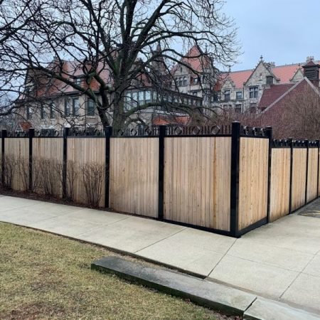 Steel Post Wood Fence Options-wood fence repair