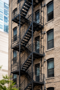 Fire escape installation Chicago safety emergency evacuation building metal stair system