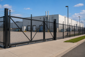 Industrial fence company Chicago installing commercial perimeter fencing for business security and protection