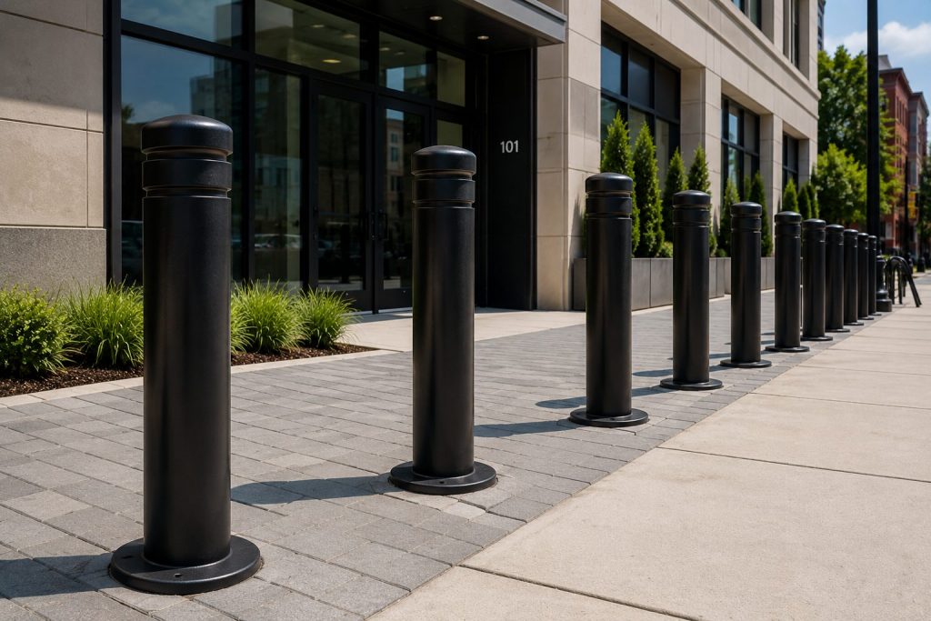 Iron Bollards Installation