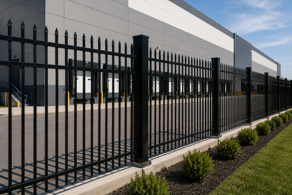Iron fence Chicago industrial fencing commercial security durable metal barrier