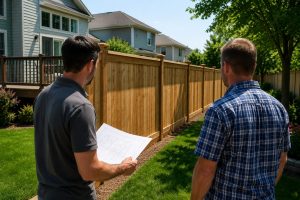 Neighbors Planning Fence Installation