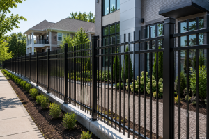 Steel fence Chicago durable security fencing residential commercial installation modern design