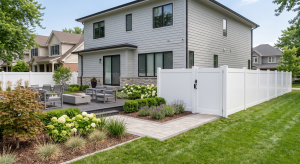 Vinyl fence Chicago residential installation durable PVC fencing system