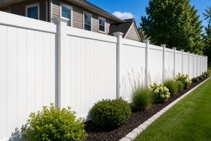 Vinyl fence Chicago durable low maintenance residential commercial fencing modern design