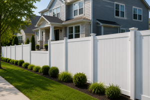 Vinyl fence Chicago durable synthetic fencing residential commercial modern protection