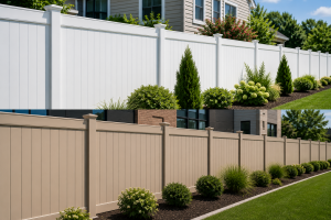 Vinyl fence Chicago modern residential commercial fencing durable low maintenance customizable eco friendly