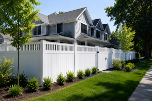 Vinyl fence Winnetka residential installation privacy security low maintenance backyard fencing Chicago suburbs