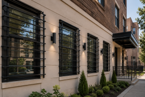 Window guards installed on residential and commercial building windows in Chicago for safety and security