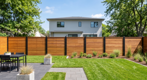 Wood fence installation Chicago natural fencing design residential